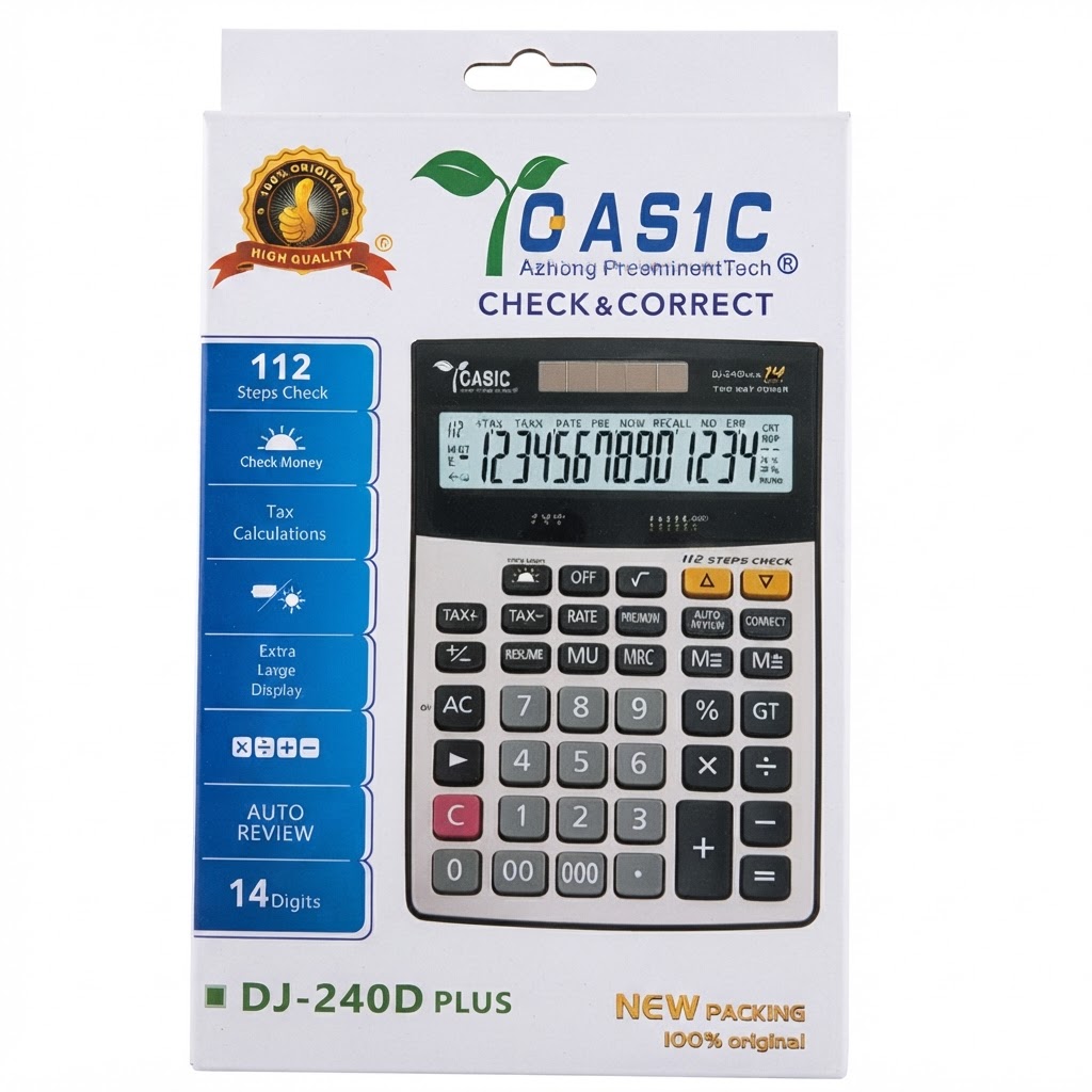 ماشین‌حساب کاسیک DJ-240D Plus – گارانتی ۱ ساله