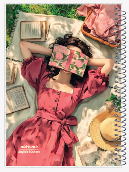 دفتر مجلد ۶۰ برگ سیمی دو خط انگلیسی سایز ۱۷ × ۲۴